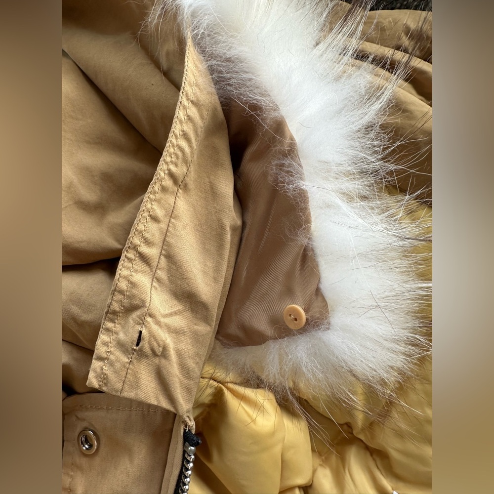 JUCY JUDY Beige Fur-Trimmed Women's Coat - Picture 13 of 14